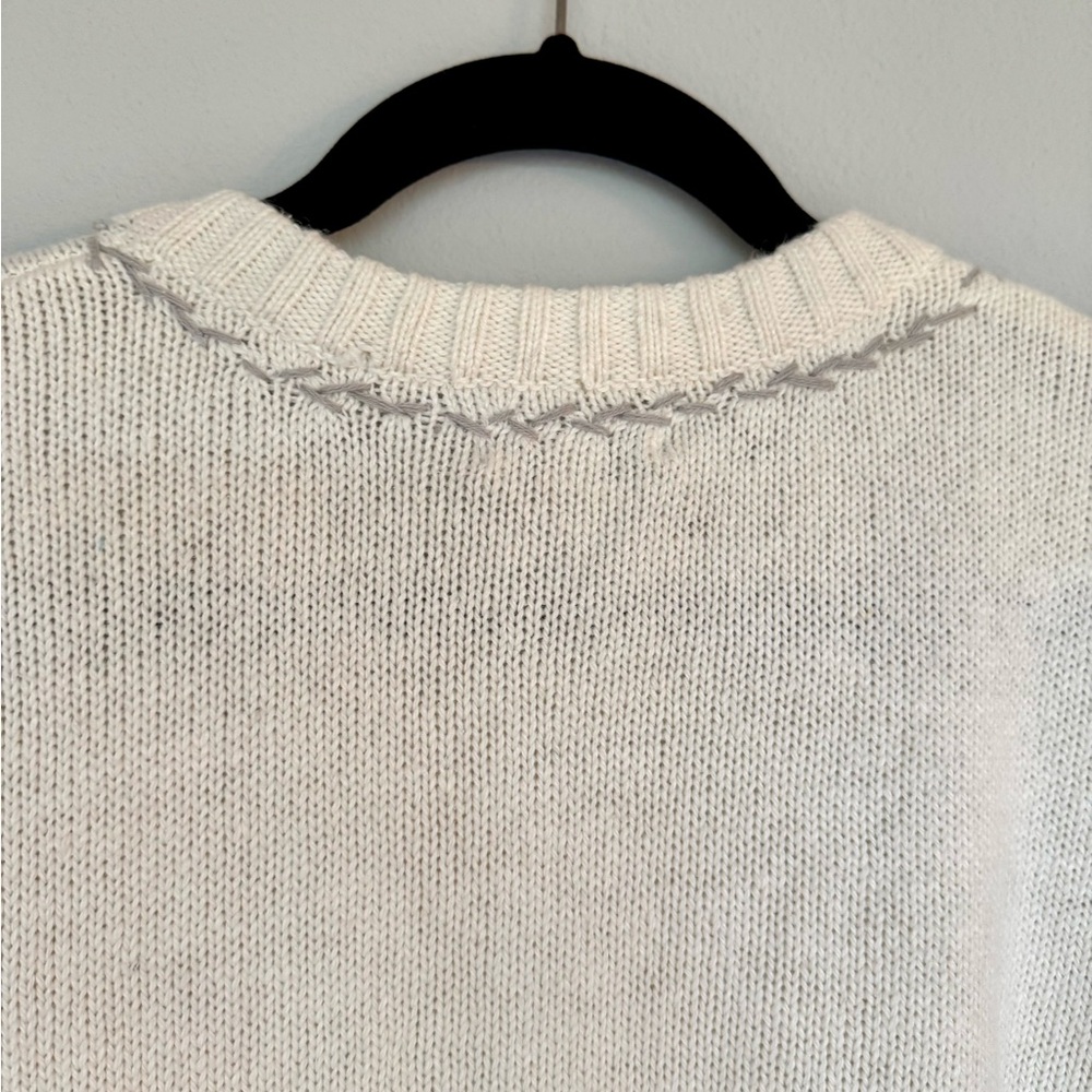 Croft & Barrow Vintage-Style Cardigan| Embroidered Sequin Design| NWT |3X |Cream - Picture 8 of 8